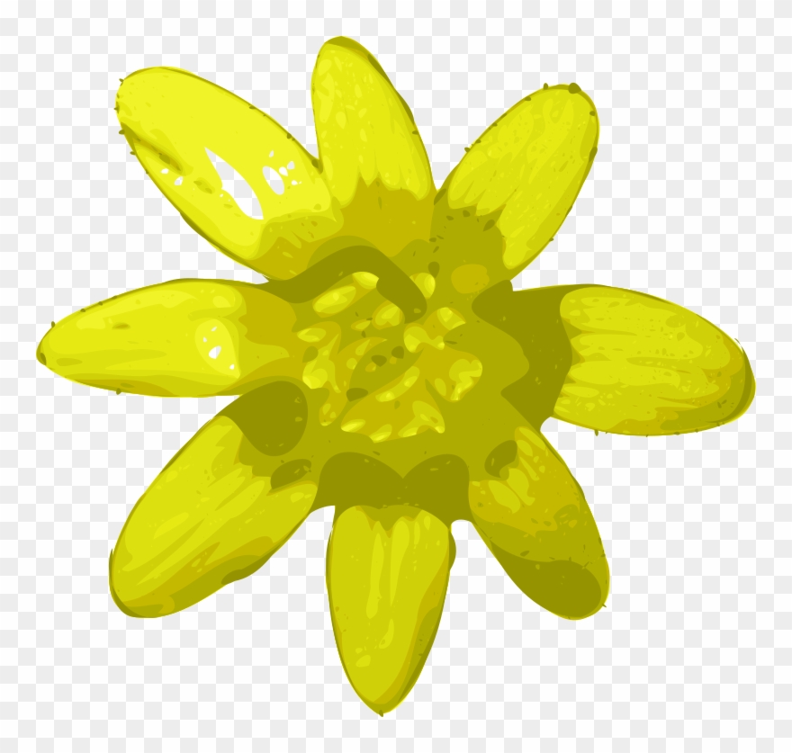 Yellow Flower Svg Clip Arts 600 X 568 Px - Png Download