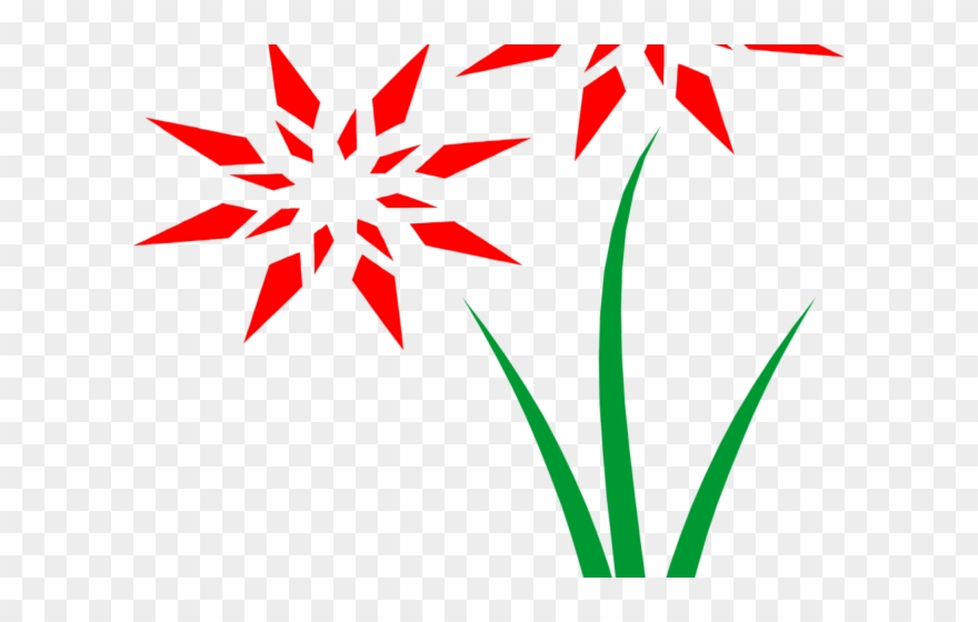 Red Flower Clipart Clip Art - Clip Art - Png Download