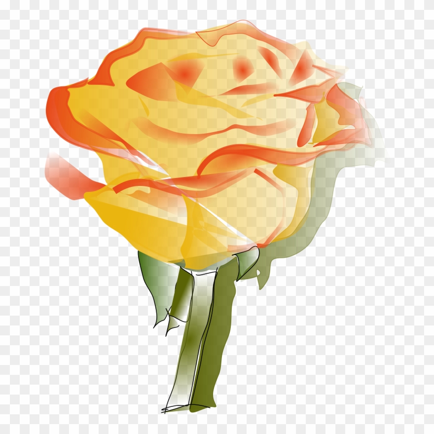 Yellow Rose Design Clipart