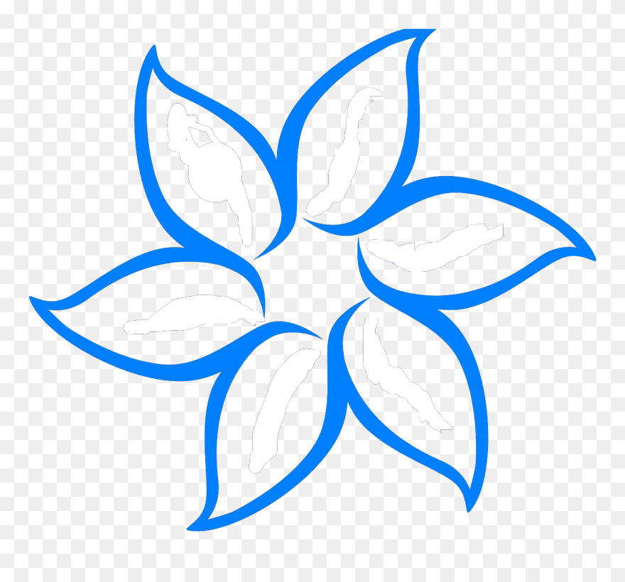 Outline Clip Art At Clker Com Vector - Black And White Design Flower - Png Download