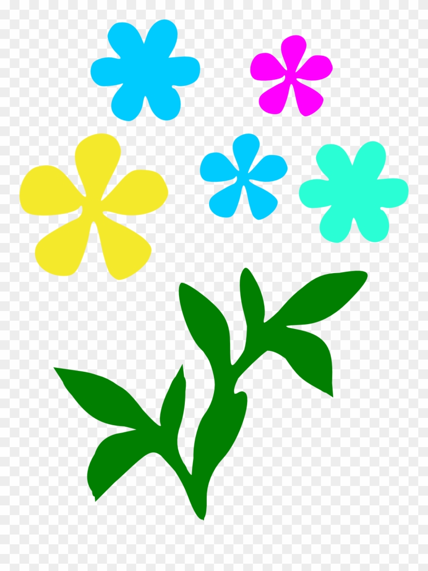 Leavesandflowers Flower Svg, Flower Template, Silhouette - Flowers Clipart