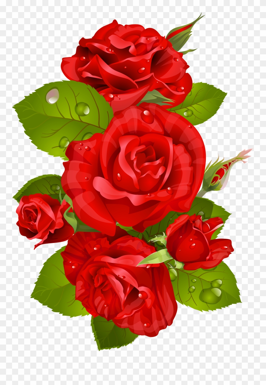 Pin By Татьяна Саенко On Фотошоп - Red Roses Art Clipart