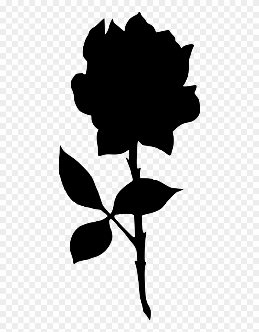 Rose Silhouette Png - Portable Network Graphics Clipart