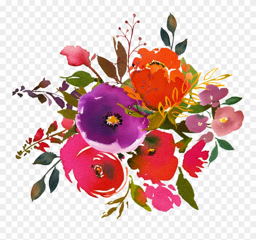 Hand Painting Watercolor Flower Png Transparent On - Watercolor Painting Clipart