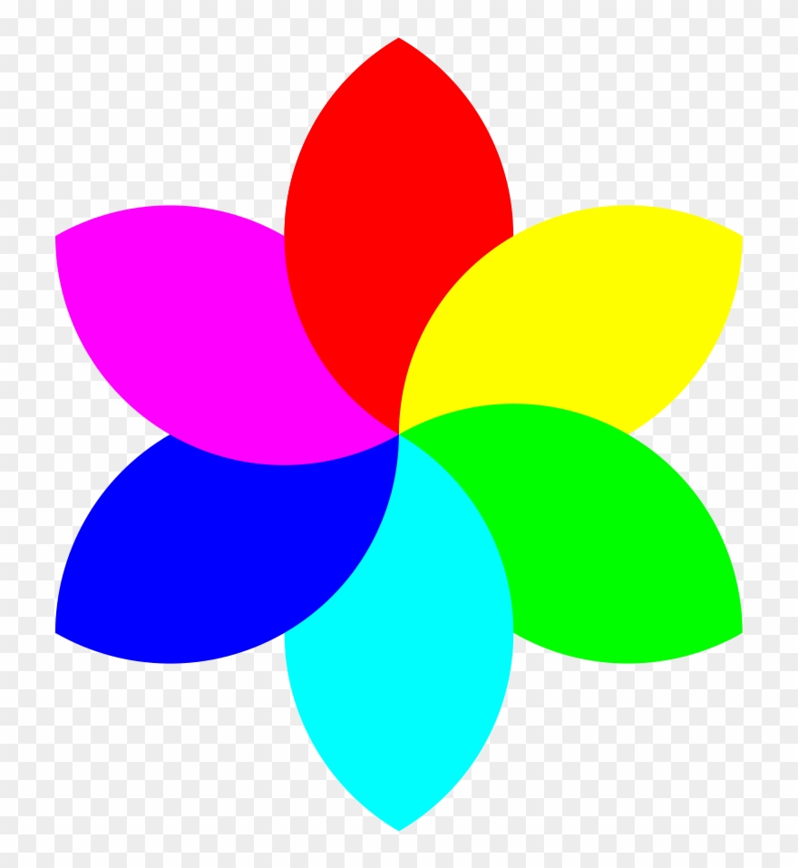 6 Football Petal Flower - 6 Petal Flower Clipart