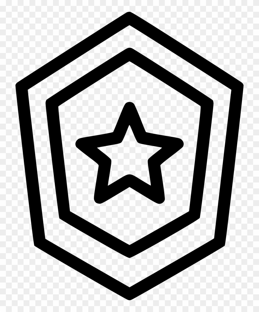 Vector Royalty Free Library Shield Star Reward Award - Tattoo Stern Clipart