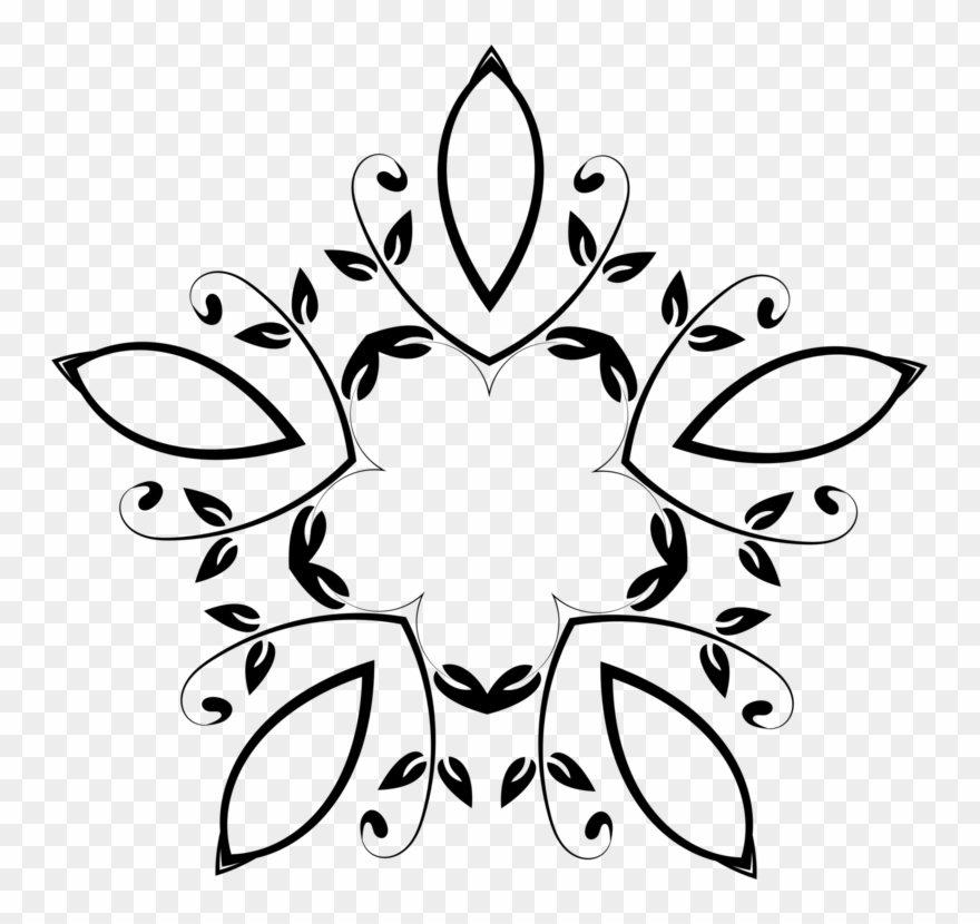 Flower Petal Geometry Symmetry Point - Geometric Flowers Clipart