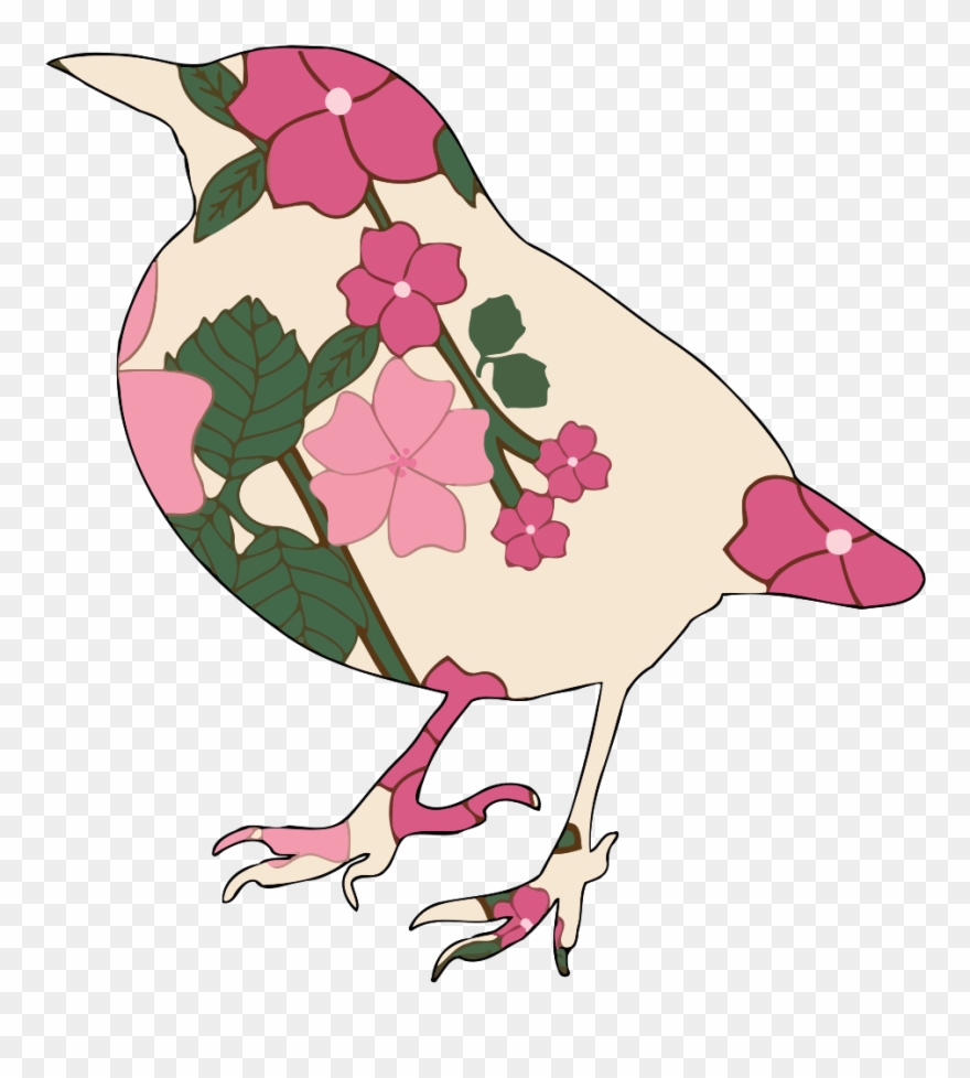 Floral Design Flower Art Petal Computer Icons - Birds Cosmetic / Travel Bag Clipart
