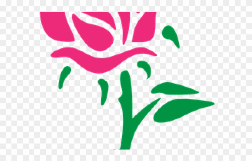 Bud Clipart Tiny Rose - Stencil Flower - Png Download