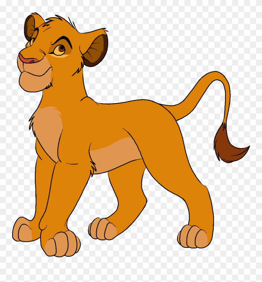 Simba Looking For Critique - Cartoon Clipart