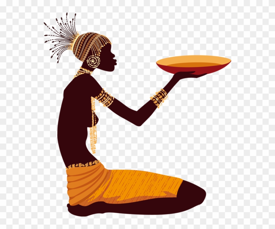 Clip Black And White Stock Personnages Illustration - African Beauty - Png Download