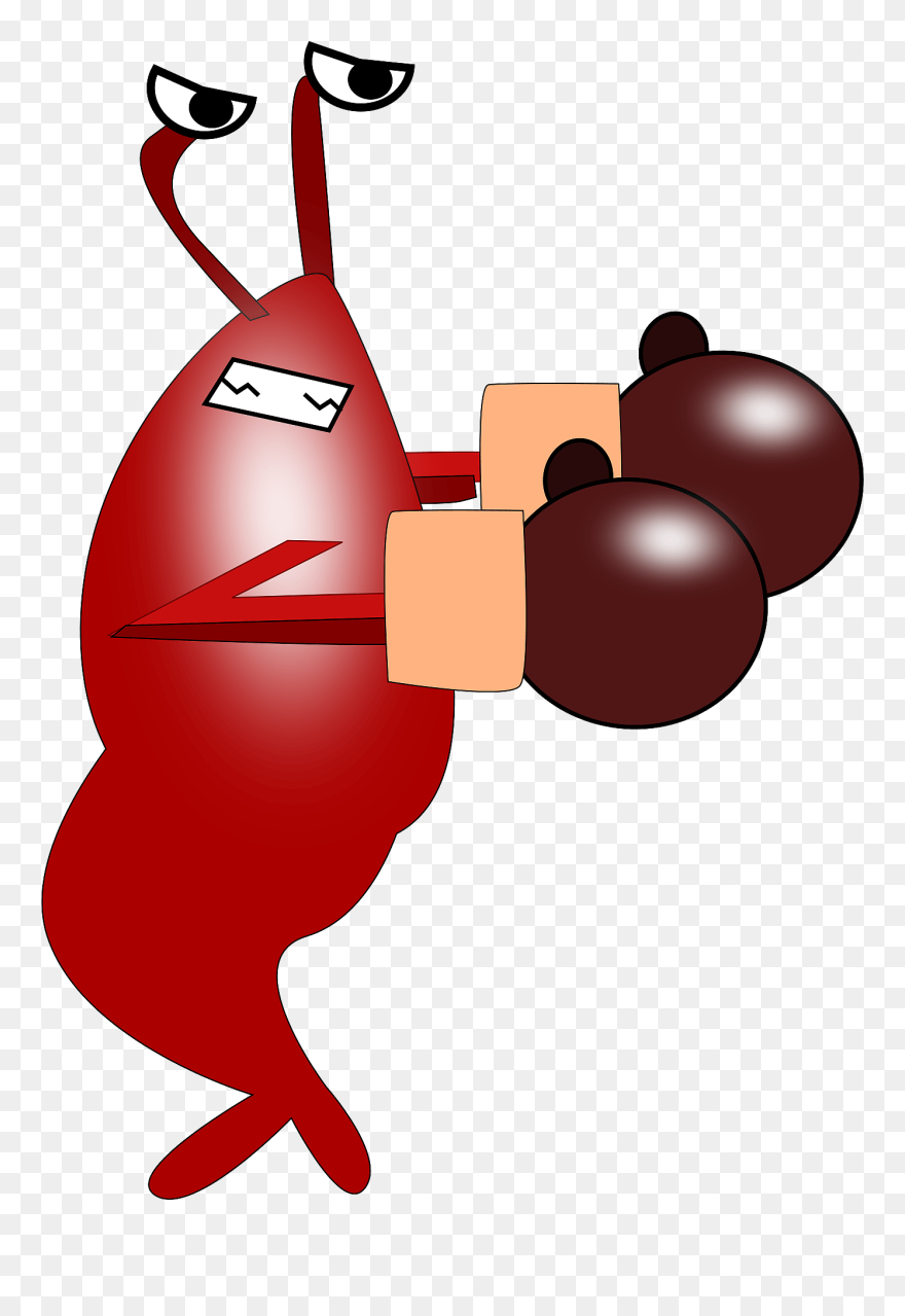 Vector Graphics - Shrimp With Boxing Gloves Clipart