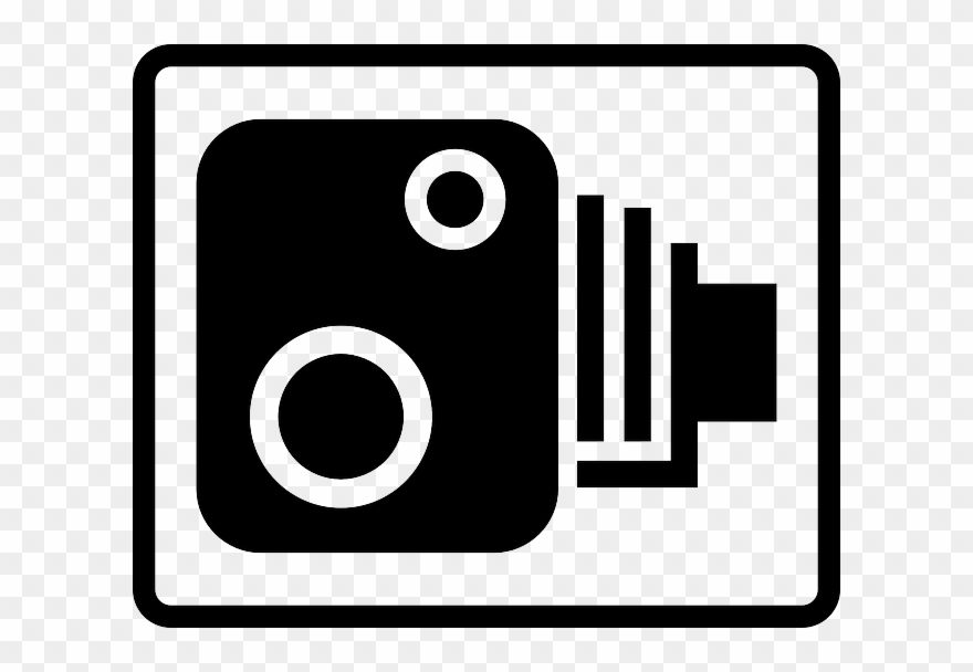 Cctv Clipart Traffic Camera - Uk Speed Camera Sign - Png Download