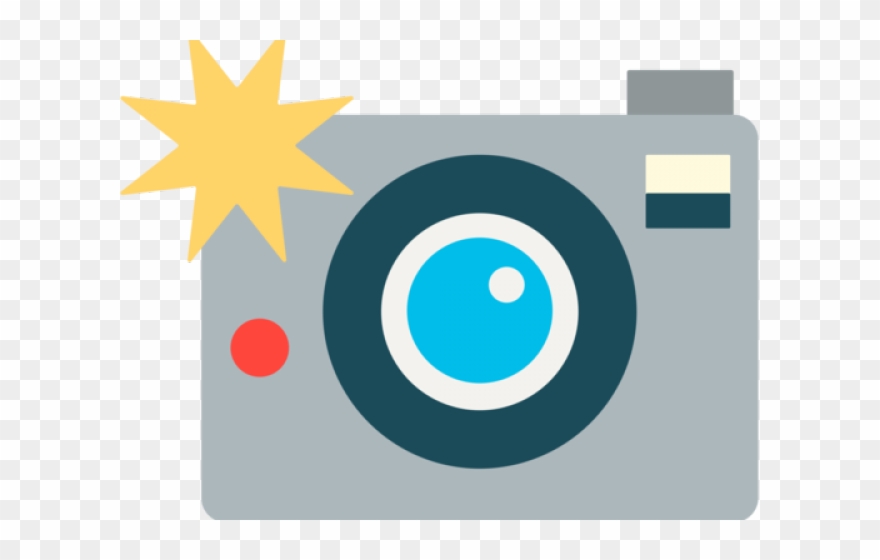 Photo Camera Clipart Camera Flash - Whatsapp Emoji Camera - Png Download