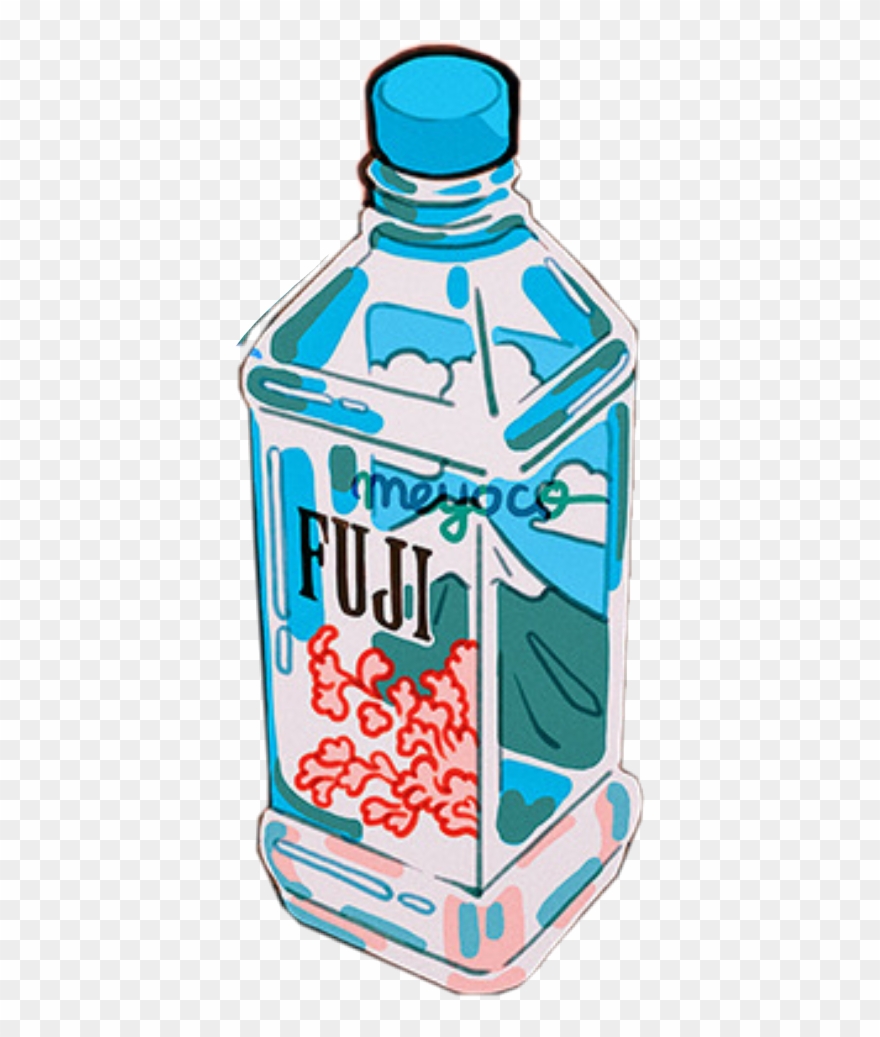 Transparent Fiji Water Aesthetic Clipart