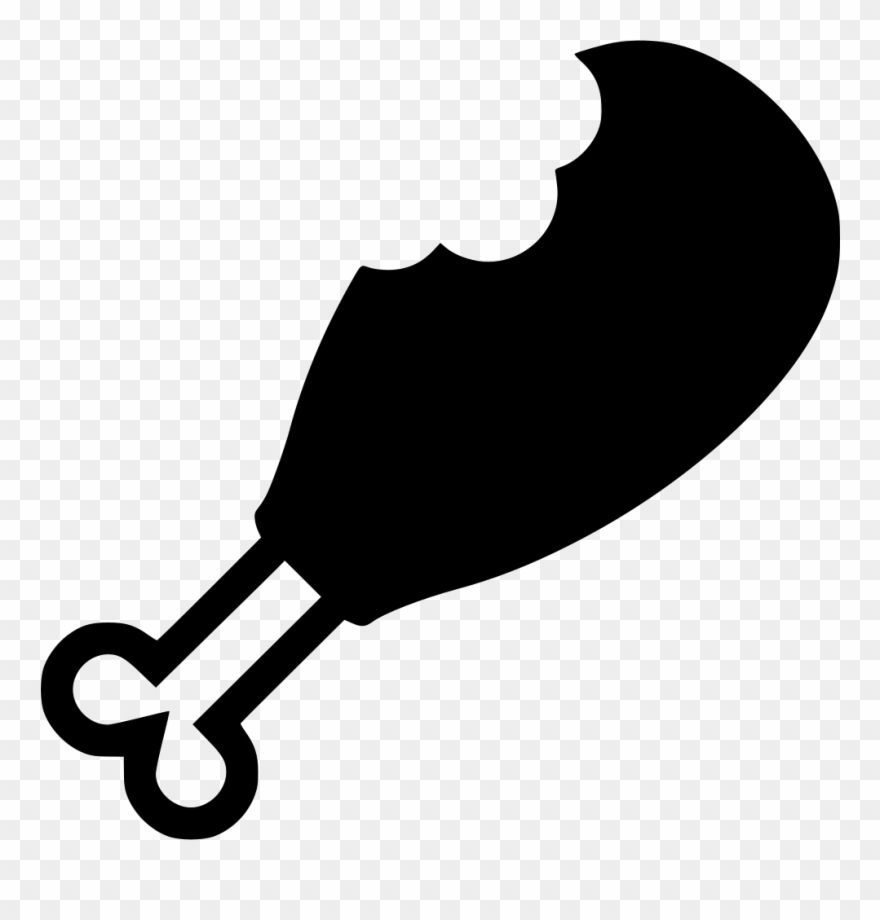 Download Wing Svg Chicken - Chicken Wing Silhouette Png Clipart