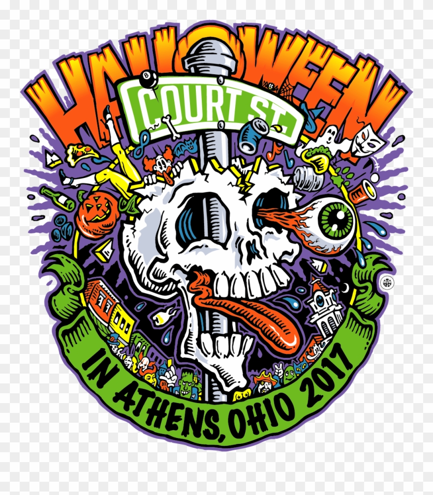 Athens Ohio Halloween Block Party Clipart