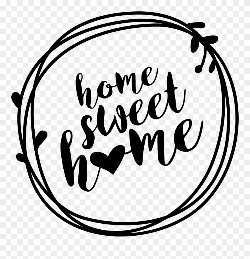 Home Sweet Home Wreath Printable Sign - Svg Welcome Home Clipart