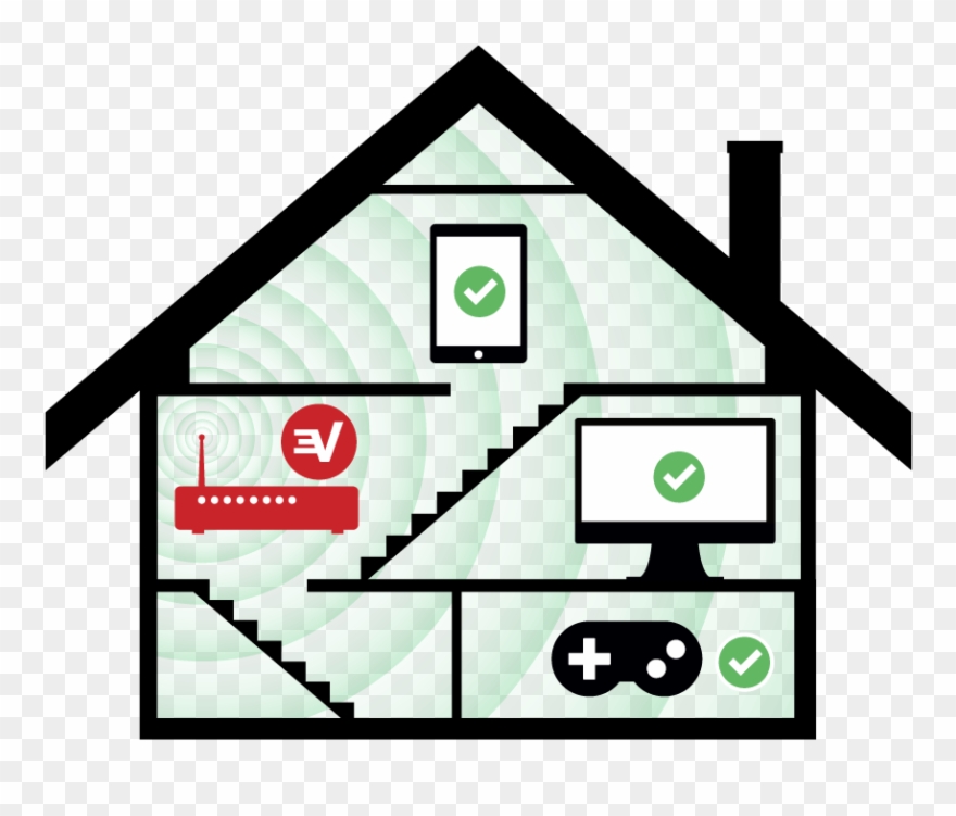 Setting Clipart Go Home - Router House - Png Download