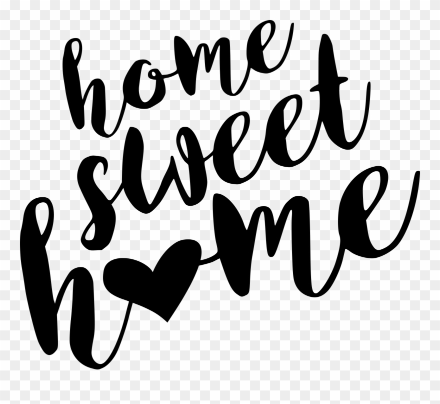 Home Sweet Home Sign Printable - Calligraphy Clipart