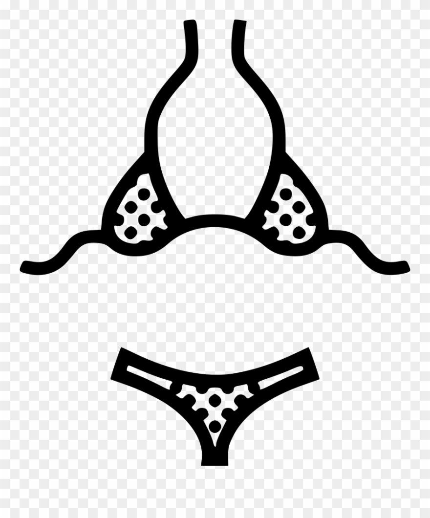 Jpg Black And White Library Bikini Clipart Vector Art - Bikini Icon Vector Png Transparent Png