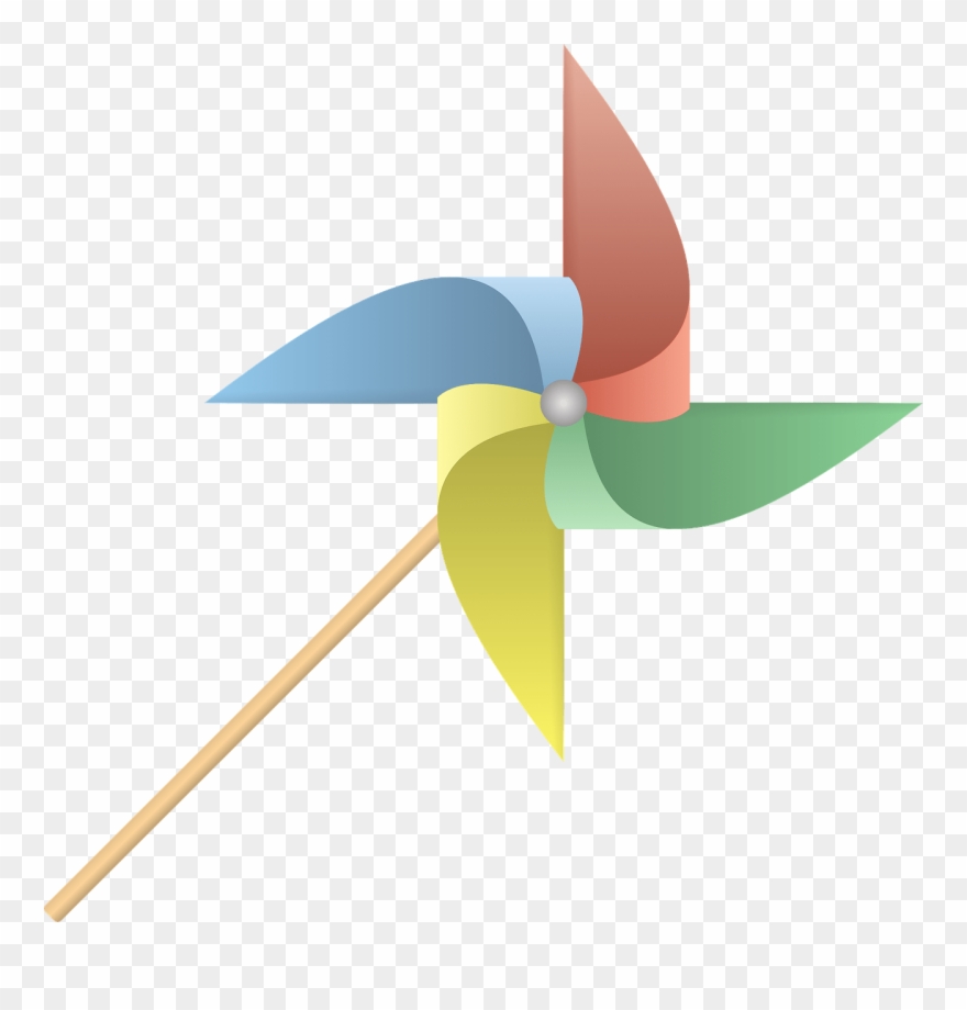 Colourful Pinwheel - Cata Vento Em Png Clipart