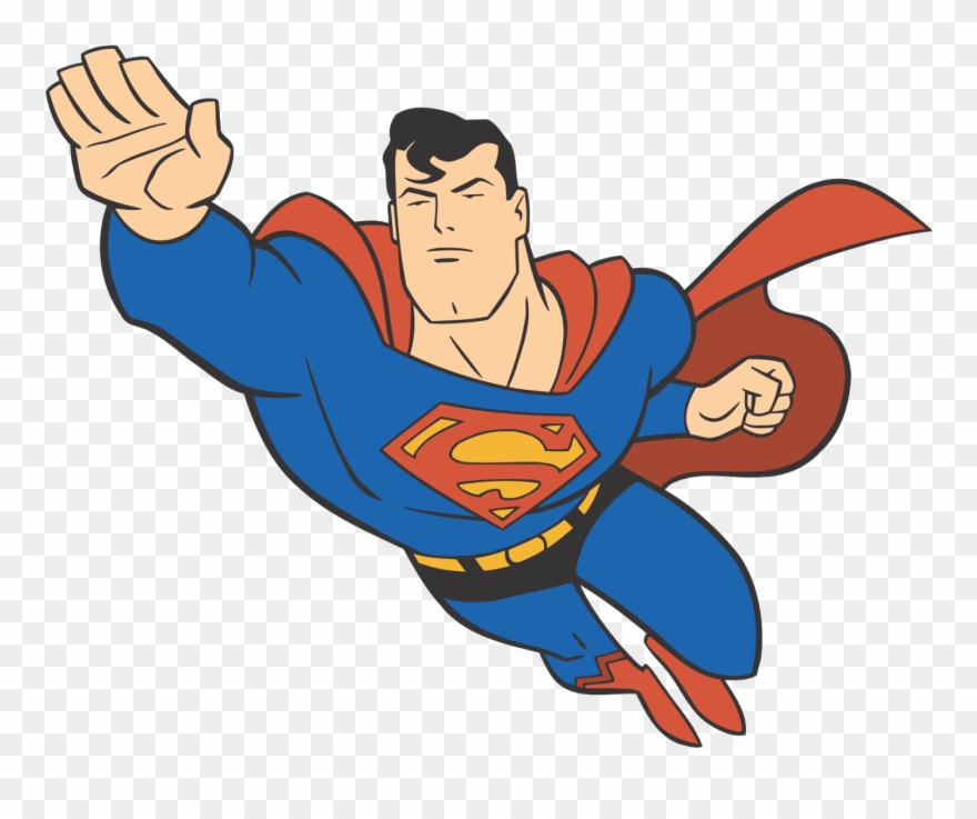 Superman Logo Clipart Manly - Superman Cartoon Png File Transparent Png