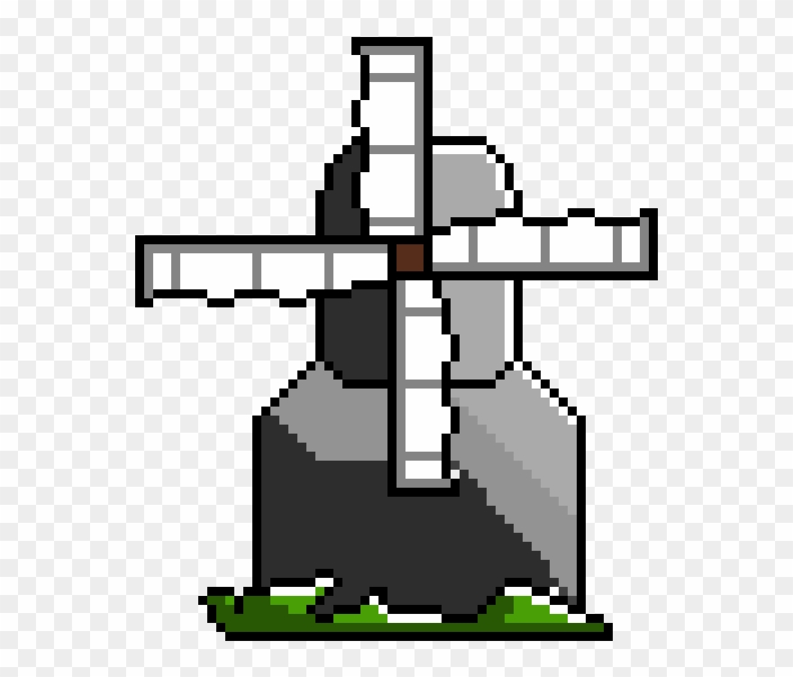 Wind Turbine - Wind Turbine Pixel Art Clipart