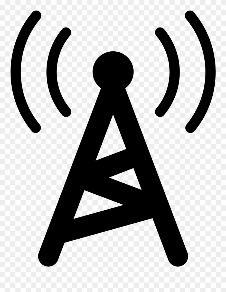 Radio Tower Filled Icon - Cell Tower Icon Png Clipart