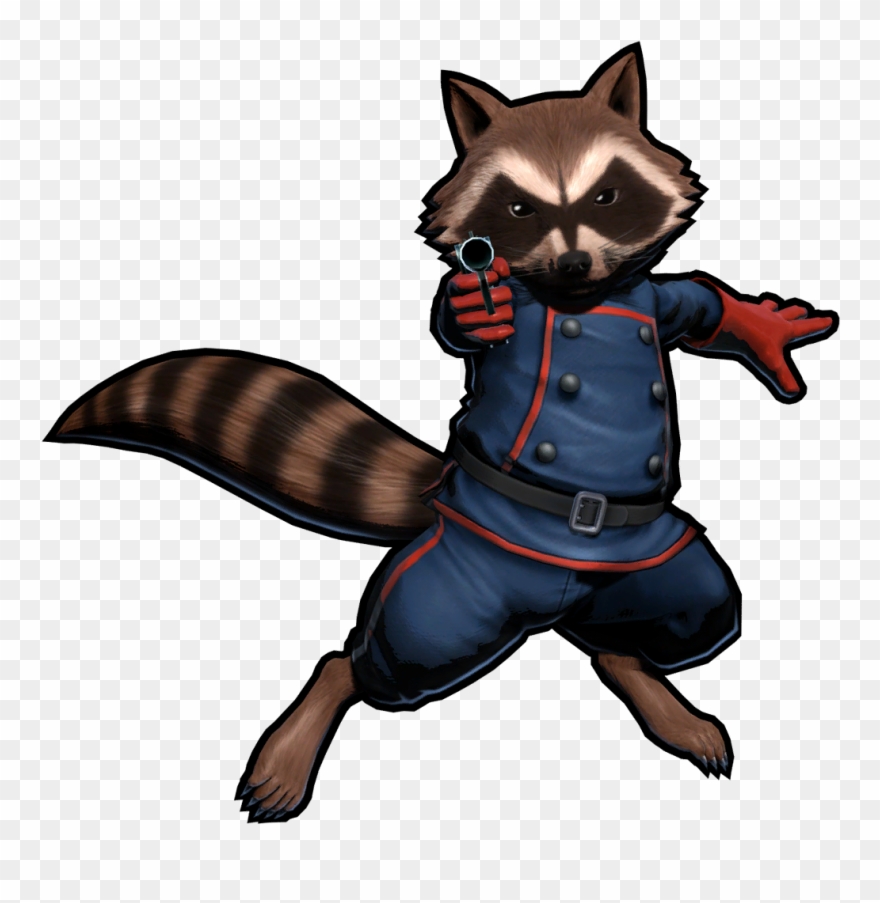Rocket Raccoon Clipart Marvel - Ultimate Marvel Vs Capcom 3 Rocket Raccoon - Png Download
