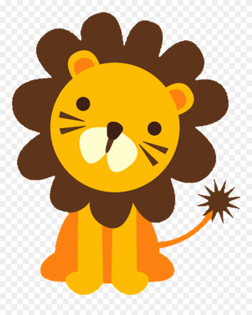 Baby Lion Clipart Baface 71 With Clipart Ba Shower - Big And Small Animals - Png Download