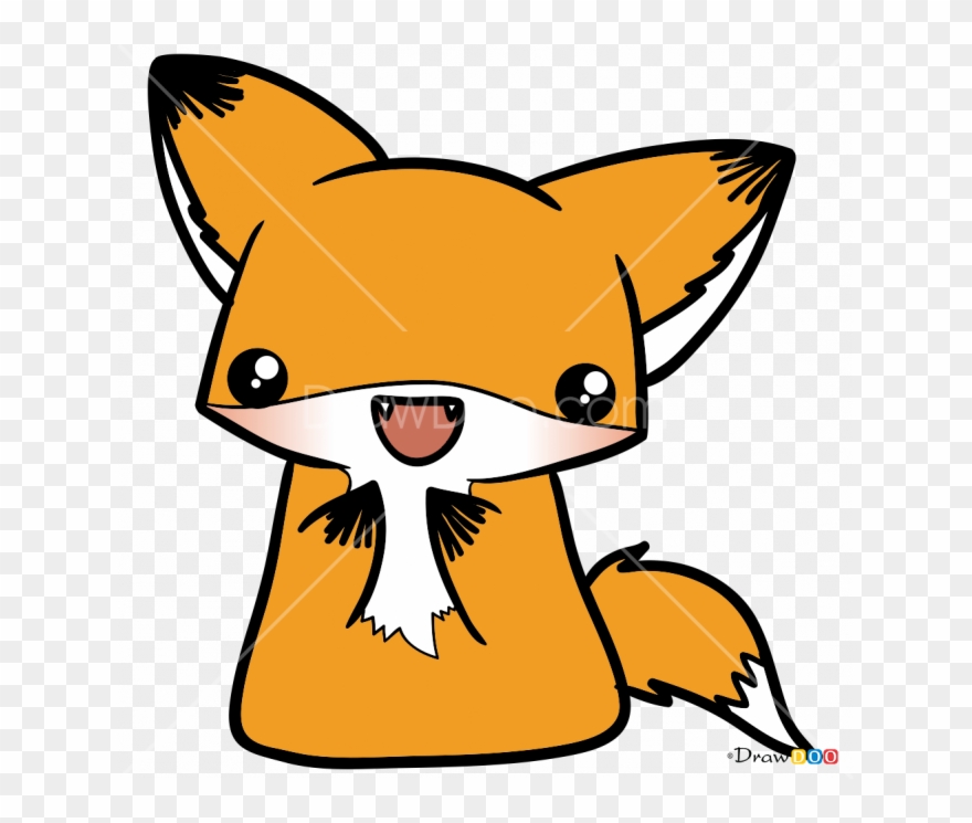 Carnivore Drawing Kawaii - Draw A Cute Fox Clipart