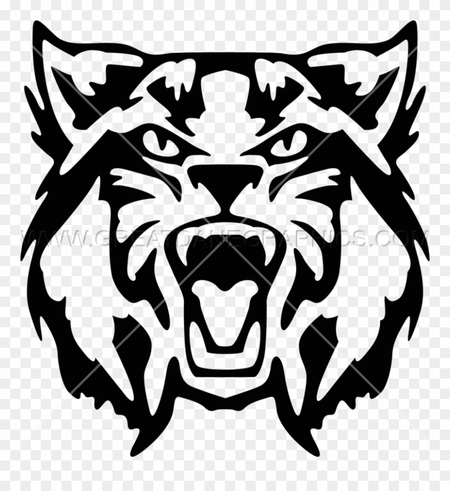 Wild Cat Head Production Ready Artwork For - Wildcat Football Tee Shirts Clipart