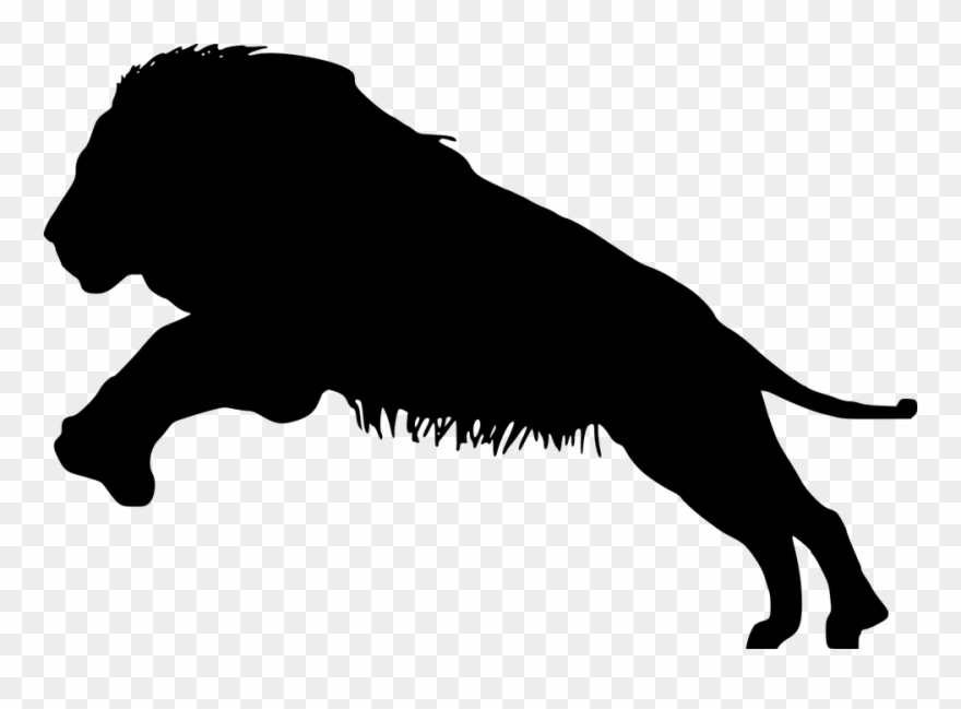 Christian Vector Roaring Lion - Lion Silhouette Clipart