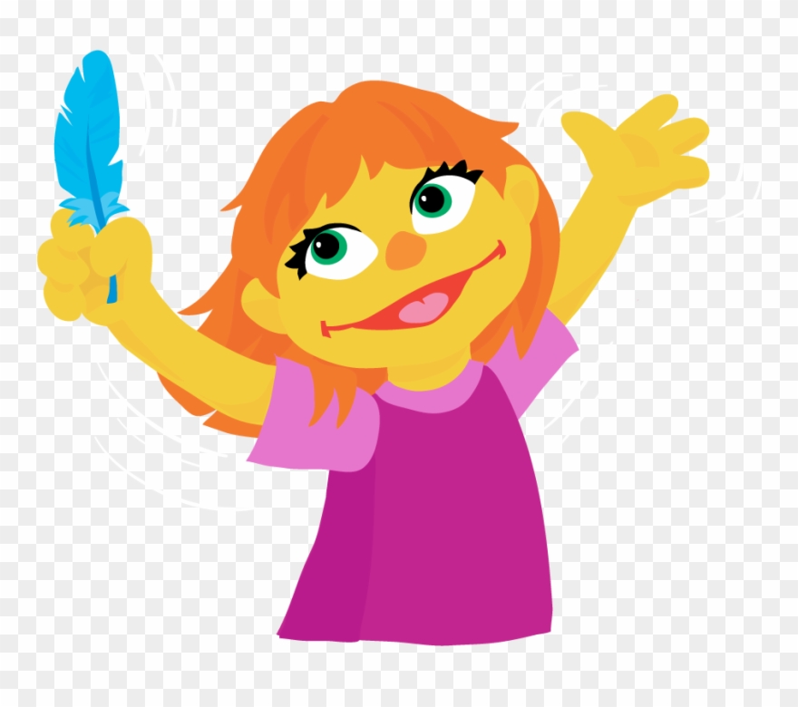 The Muppet Julia Has Not Yet Made Her Tv Debut, But - Julia From Sesame Street Clipart