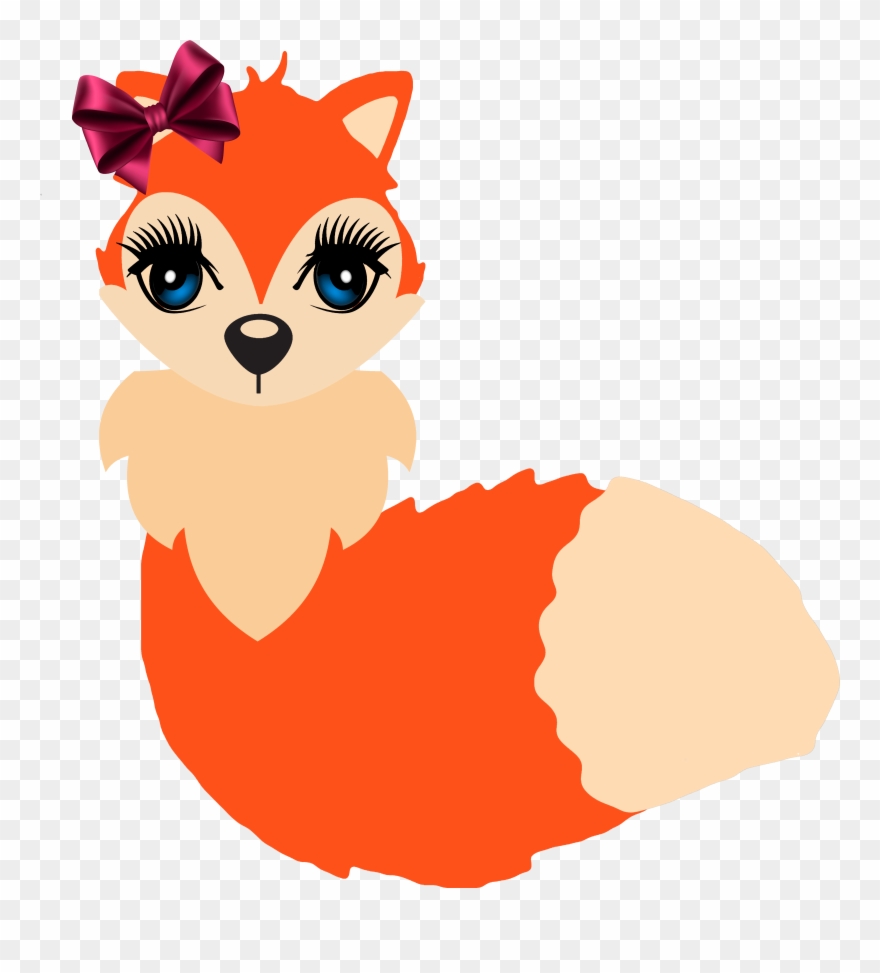 Cute Fox Clip Art - Png Download