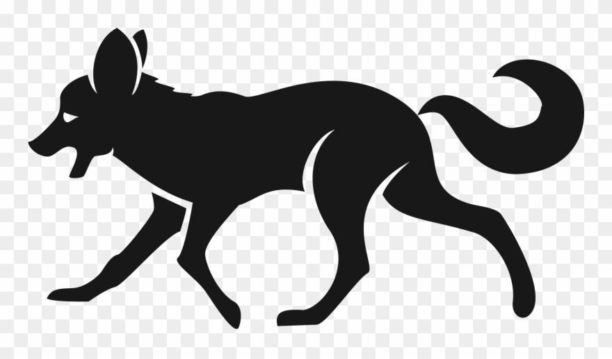 Big Image - Fox Silhouette Clip Art - Png Download