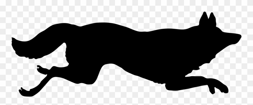 Big Image - Transparent Fox Silhouette Clipart