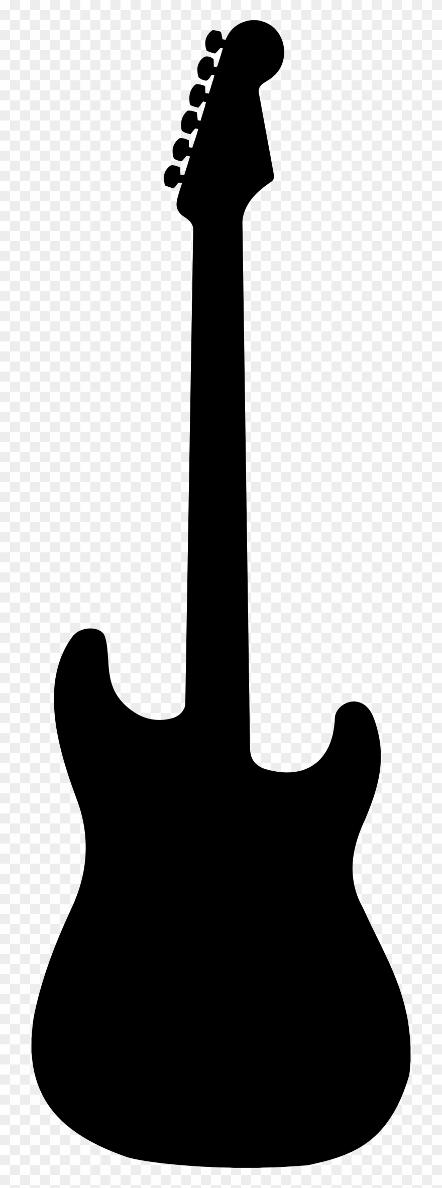 Big Image Png - Bass Guitar Silhouette Png Clipart