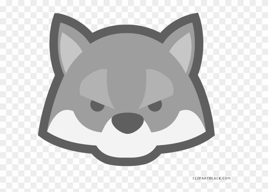 Cartoon Wolf Mask - Clip Art Wolf Face - Png Download