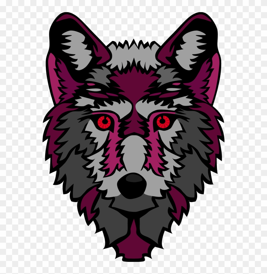 Wolf Howling Clipart - Custom Wolf Face Shower Curtain - Png Download