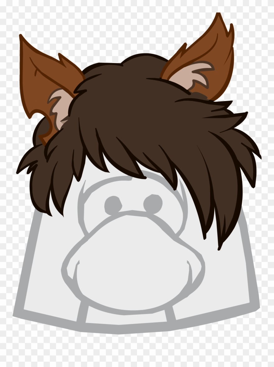 Ear Clipart Werewolf - Club Penguin Rainbow Hat - Png Download
