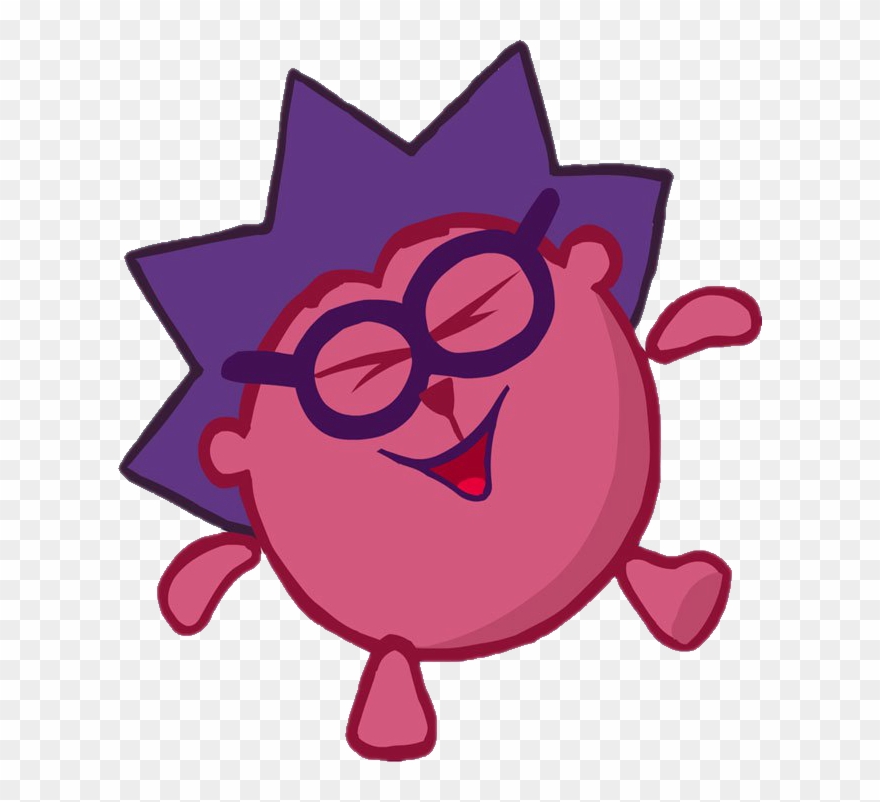 Magenta Hedgehog With Purple Spikes And Purple Glasses - Ёжик Смешарики Clipart