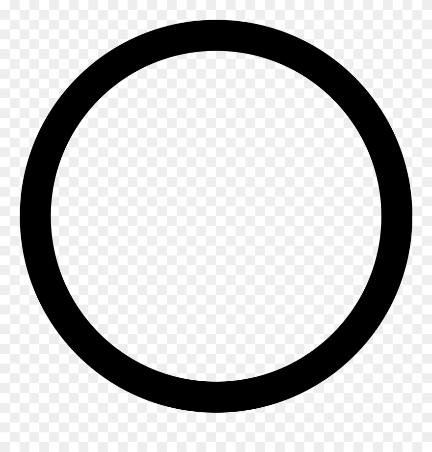Clip Art Royalty Free Download Circle Clip Hollow - Circle With Black Border - Png Download