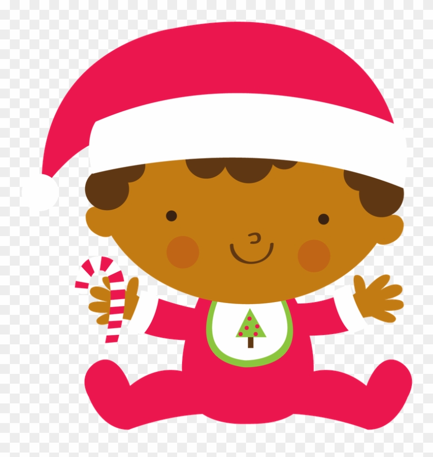 Natal - Minus - Black Boy 1st Christmas Round Ornament Clipart