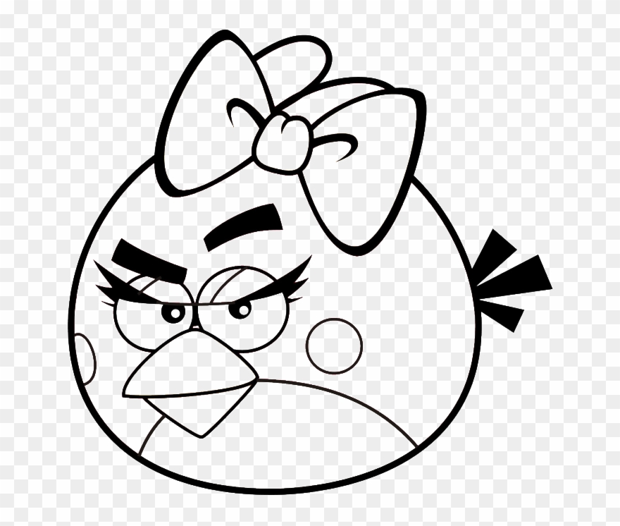 Coloring Pages For Girls Online - Girl Angry Birds Coloring Pages Clipart