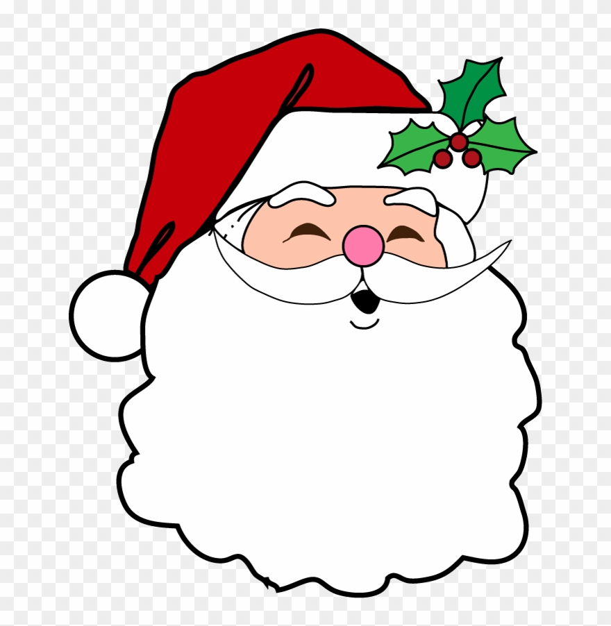 Christmas Santa Face Transparent Images - Christmas Party Invitation Card Clipart