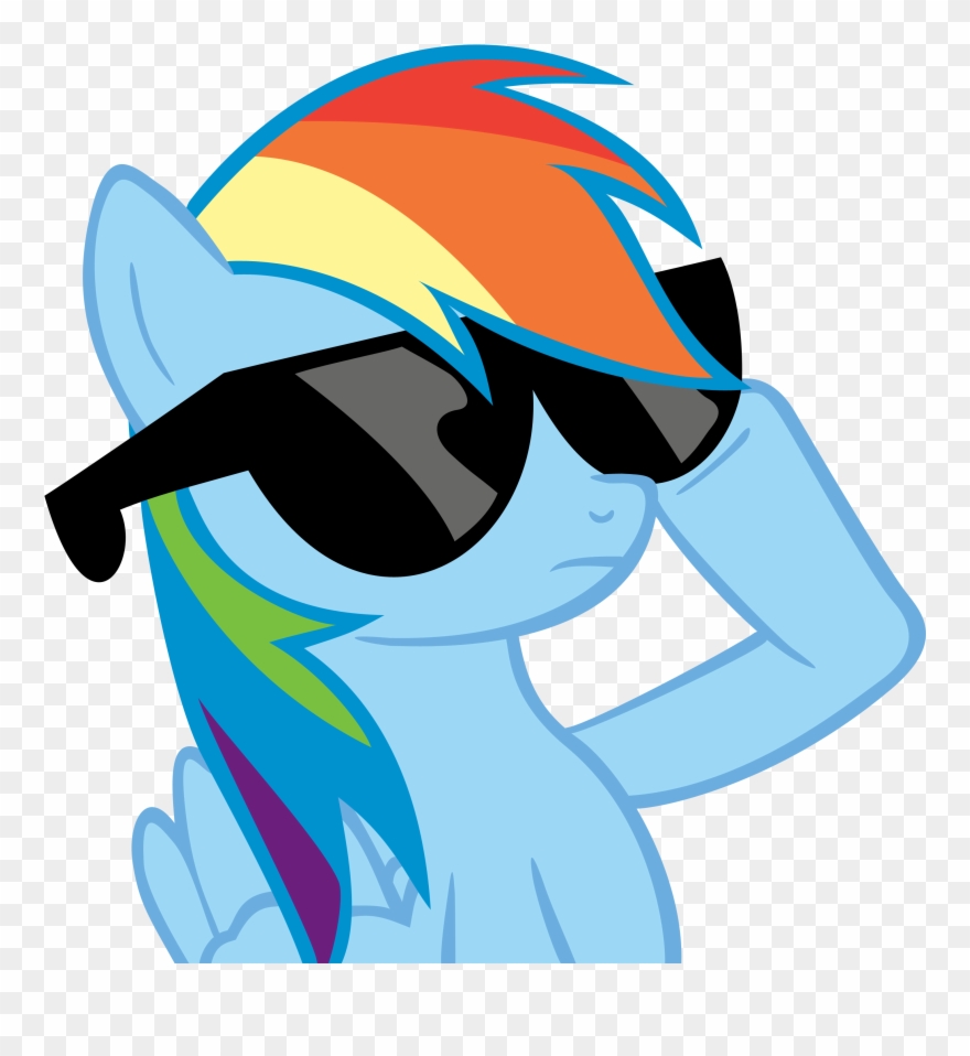 Rainbow Glasses By J Brony-d4cw4ao - My Little Pony Rainbow Dash Funny Clipart