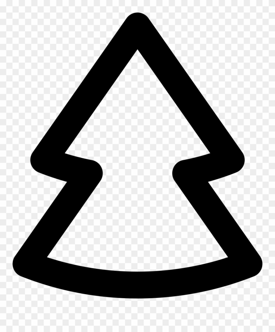 Christmas Png Shapes Pine Christmas Tree Outlined Shape - Formas De Pino Clipart