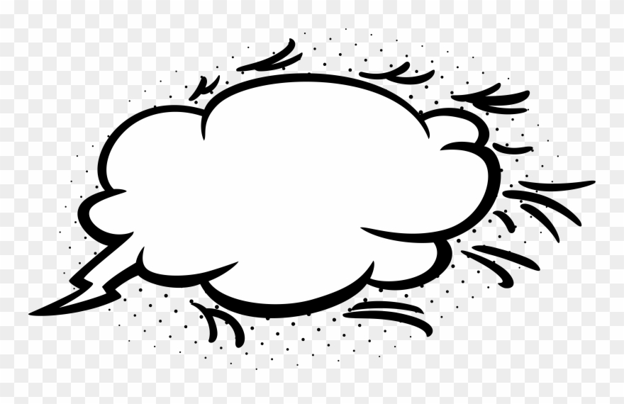 Domain Clipart Bubble Cloud - Transparent Comic Cloud Png